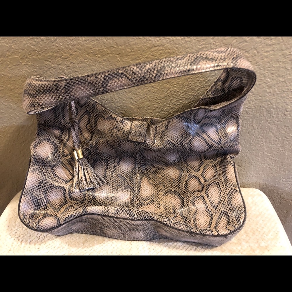 Gili Snakeskin Hobo Bag